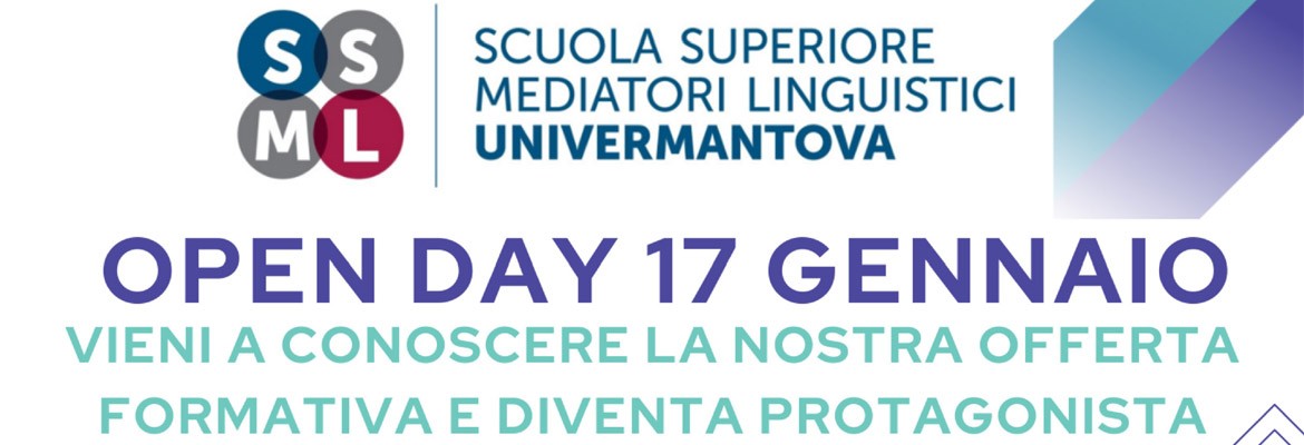 OPEN DAY SSML UNIVERMANTOVA - 17/01/2026 ORE 15:00