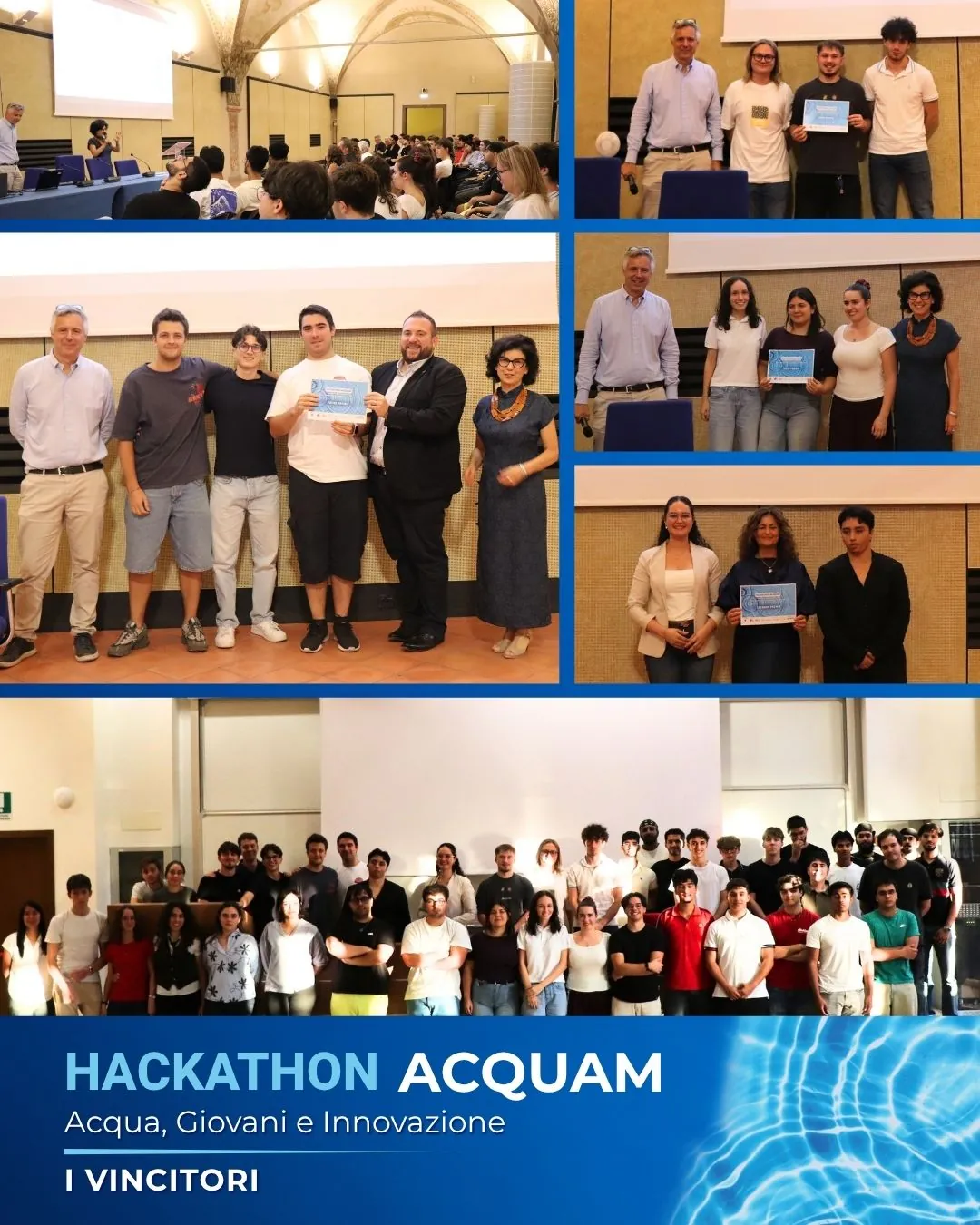 I vincitori dell’Hackathon ACQUAM I vincitori dell'Hackathon ACQUAM